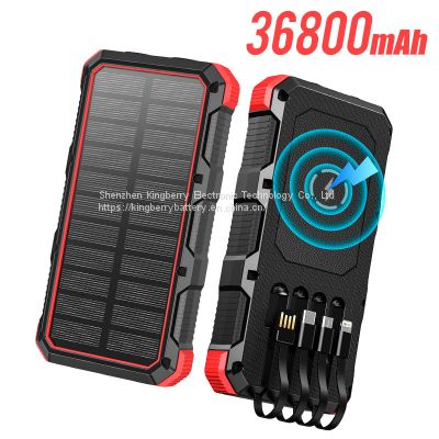 Solar wireless charging power bank 36800 mah