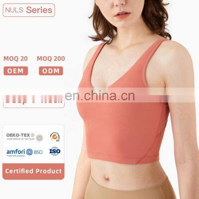 Custom Logo Light Support Sport Bra Wireless Yoga Bralette High Impact Top