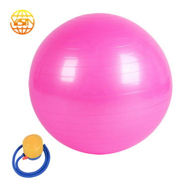 Eco-Friendly red yoga balls Custom Color Gym Exercise Anti Burst PVC Yoga Ball