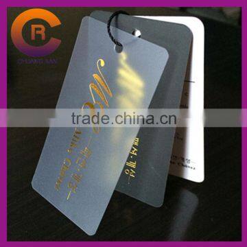 cheap transparent pvc personalized bulk plastic hang tag