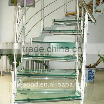 Safety laminated stair glass