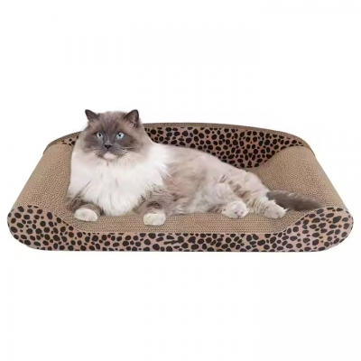 MEOW LOVE Custom 24 Inch Cat Scratcher Cardboard Sofa Extra Large Size Cat Scratcher for Indoor Cats