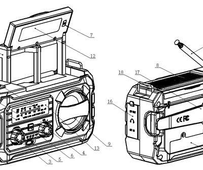 BSG-328 Multifunction Solar Emergency Radio With Power Bank, Hand Crank, 4000/8000mAh Battery, SOS Alarm, Flashlight & IPhone 15 Charging photo-4