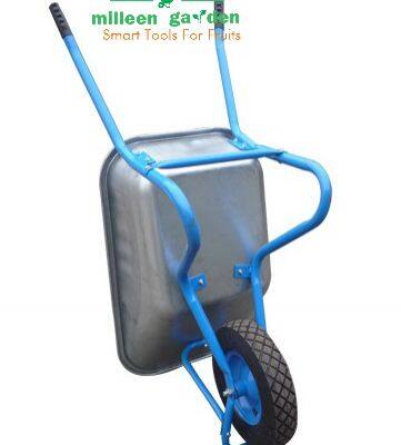 Single Wheel 6cbf Construction Trolley Wheel Barrow Metal Handle Metal Tub