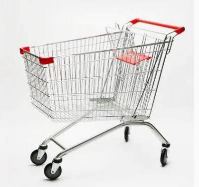 Supermarket Used Europe Heavy Duty Zinc Plated Shopping Trolley