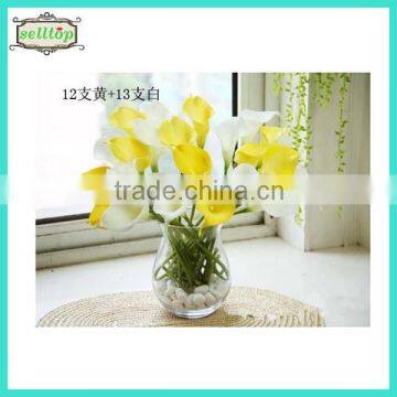 Hot sell 35cm mini pu real touch calla lilies wholesale