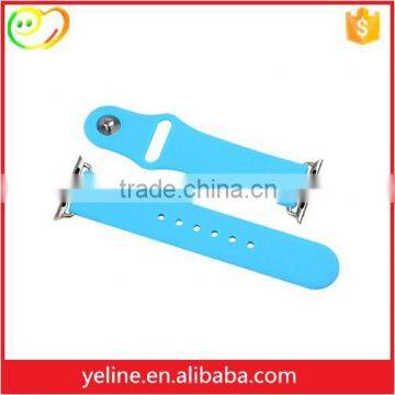 New silica gel wristbands strap with metal adapter for apple watch