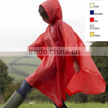 Waterproof Adult Kids Plastic Reusable Printed PVC Rain Poncho photo-4