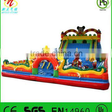 Cartoons theme inflatable fun city giant inflatable amusement park