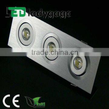 2013 High brightness LED down light 1W*3