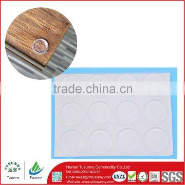 Transparent Adhesive glass table protector Bumper Glass Table Rubber shock absorber pads