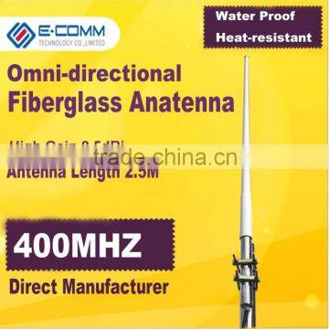 Hot sale!! 400Mhz outdoor 360degree Omni fiberglass antenna with N-k connector 5dBi