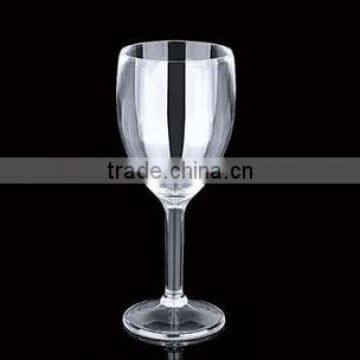 Plastic elegant wine glass; unbreakable glass for home and outdoor; Short stem wine glass cup