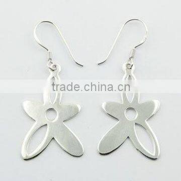 925 Silver Flower Earrings With Irregular Petals