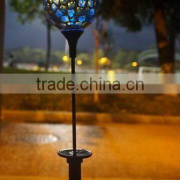 LED powerful solar light for garden stake decor mosaic ball