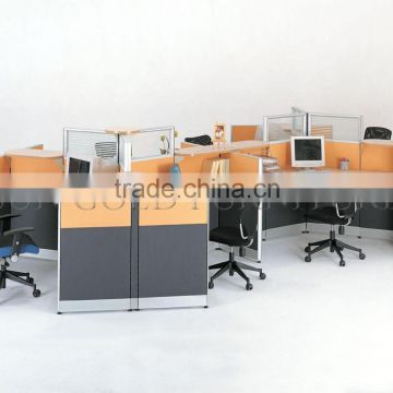 Hot selling & Wooden Curved 6 seater Office Workstation Cubicles ( SZ-WS456)