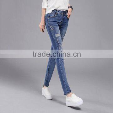 Spring Summer High Waist Jeans Woman Female Distressed Slim Patchwork Denim Pants Pencil Ripped Vintage Skinny Jeans For Women photo-3