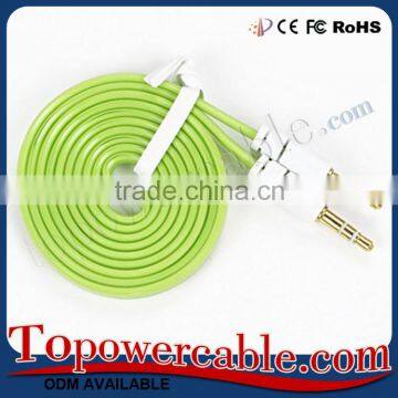 Wholesale Flat Noodle Design 3.5Mm Stereo Auxillary Audio Cable Extension photo-4