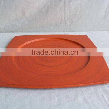 Laminated bamboo charger plate