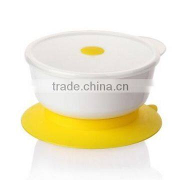 Free Sample BPA free Safely PP Plates for Kids Silicon Baby Spoon and Case Plastic Baby Warm Baby Plastic Plate