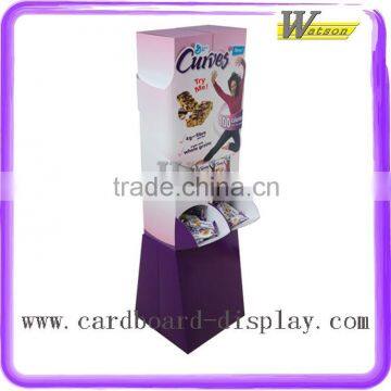 Supermarker declicous cookie promotion display floor standing Display paperboard display shelf