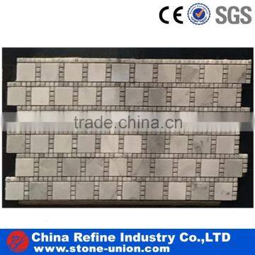 white regular natural split face stone mosaic