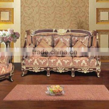 Antique design floral fabric sofa set A10075