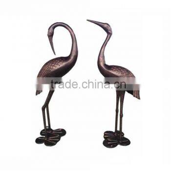 Male&Femail Antique Bronze Garden Cranes