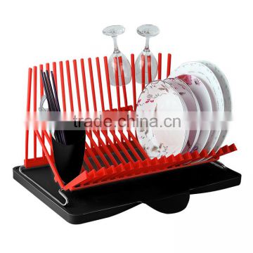 PP+S/S 44*32.5*6 Kitchen utensil dish rack/dish drying rack/plastic dish rack