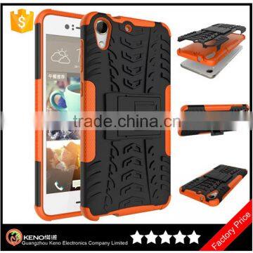 Keno High Quality Dual Layer PC+TPU Shockproof Kickstand Case for HTC Desire 728