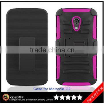 Keno Hot Selling Dual Holster Combo for Motorola Moto G2 Case