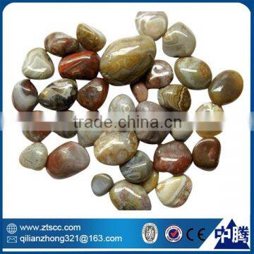 mixed color polished decorative garden stone