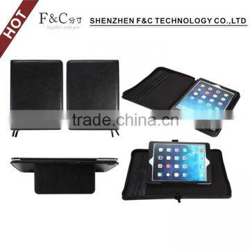 Shenzhen handmade deluxe leather look 2-in-1 detachable shockproof case for tablet case for ipad pro