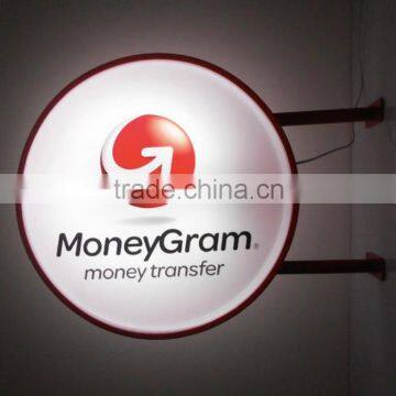 wall mounted advertising round led light box