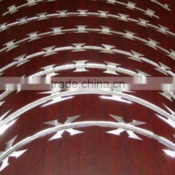 razor barbed wire / concertina razor barbed wire / barbed wire with high quality 2016 hot sale Yaqi supply