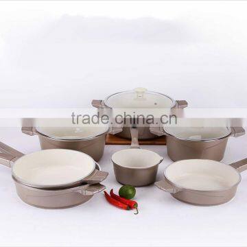 Die casting Eco-Friendly Fry Pan and Pot Set Risoto Elmich S-07 Cookware European standard