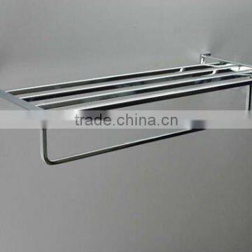 bathroom double tier bath towel rack shelf