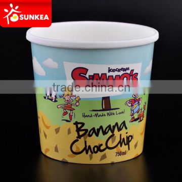 Cartoon yogurt cup, cartoon ice cream cup paper