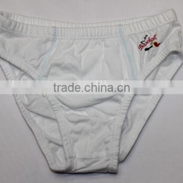 China supplier wholesale kids cotton underwear children white color briefs