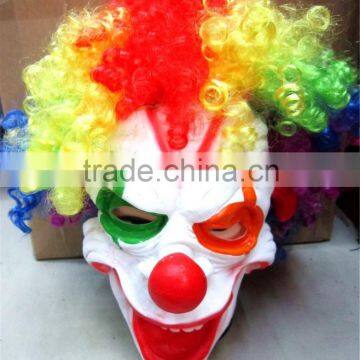 Joker clown mask with wigs