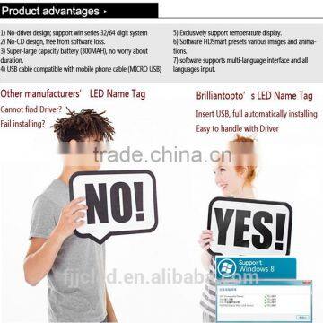 LED Name Tag / LED Name Badge for Scrolling Messages photo-2