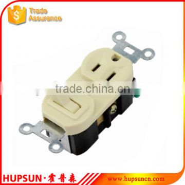 Hot sale resistance 5-15R American style switch socket