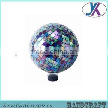 2015 Newest Outdoor Solar LED Light 10" Mosaic Round Glass Ball Ornaments