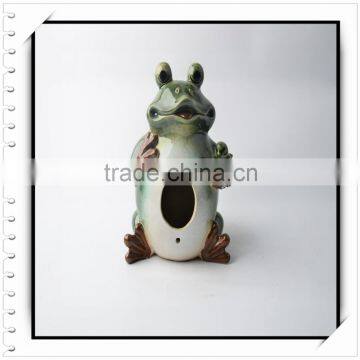 Funny Ceramic Bird Feeder with Frog Shape