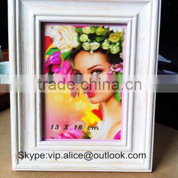 13x18 chic shabby vintage wooden photo frame with hot sexy girl picture