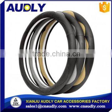 Top Leather Steering Wheel Cover Universal Fit Soft Breathable Steering Wheel Wrap