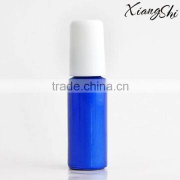 white plastic cap plating blue roll on glass bottles 10ml roll on bottle