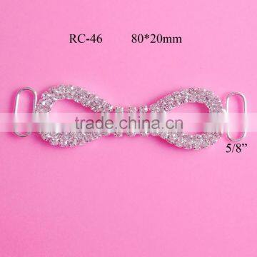 Stock hot selling rhinestone connector for headband/hairwear(RC-46)