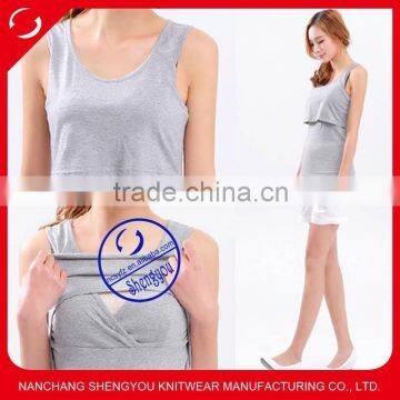 100 cotton plain maternity & breastfeeding tank top