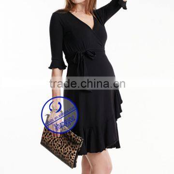 Best Selling Fabulous Design High Quality Black Maternity Dress for Maternity Women photo-3